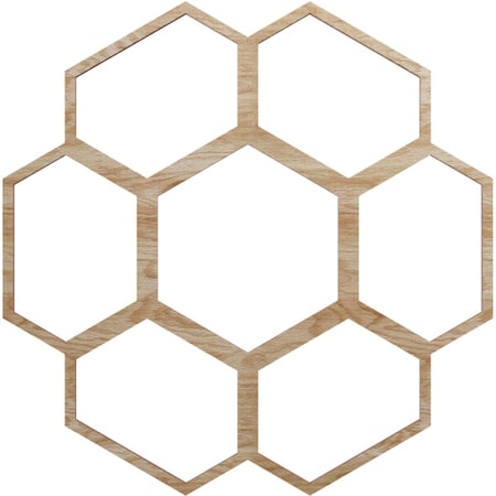 Ekena Millwork Florin Wood Fretwork Pierced Ceiling Medallion, Red Oak, 18"OD x 6 3/8"ID x 3/8"T CMWP18X18X0375FORO
